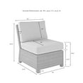 thumbnail image 2 of Crosley Furniture Bradenton Wicker Armless Outdoor Sectional Chair, 2 of 9
