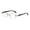 Gold, variant on Trendy 2000S Aesthetic Frameless Glasses Antiblue Light Flat Lens Opticals Glasses For Daily Wear And Street Outfit