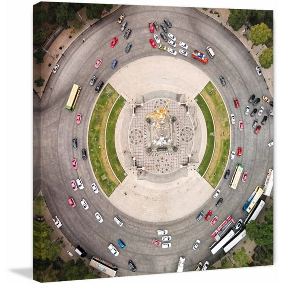 Marmont Hill "In and out Circle" by Karolis Janulis Painting Print on Wrapped Canvas