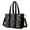 Black Cartoon Colorful, variant on Teacher Tote Bag,Black Cartoon Colorful Dinosaurs Plants Pattern Teacher Utility Tote Bag,Large Work Tote Bags for Women with Multiple Pockets,Top Zipper Closure,13.8x10.6x6.7 Inch