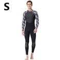 thumbnail image 3 of DivaSail Wetsuits Buceo Traje de buceo Hombre y traje de mujer Manga larga Pantalones largos Cuerpo completo Traje de baño completo Deportes transpirables Pieles de buceo Hombres Negro / blanco 【S】 kenally OD003283-01, 3 of 7