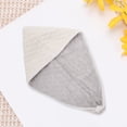 thumbnail image 5 of Unique Bargains 1pc Water-absorbent Double Layer Hair Towel 24.8"x 10.24" Beige, Gray, 5 of 5