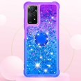 thumbnail image 3 of Phone Case for Xiaomi Redmi Note 11 Pro 5G/4G, Shiny Bling Quicksand Effect TPU Bumper Case with Four Corners Protection Cover for Redmi Note 11 Pro 5G/4G, Purple Blue, 3 of 14