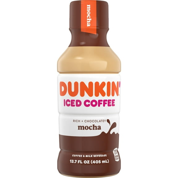 Dunkin' Mocha Iced Coffee, 13.7 fl oz Bottle