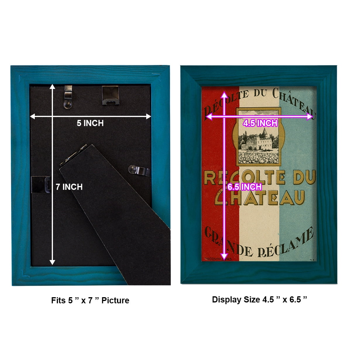 Recolte Du Chateau -Framed Print w/glass-Ocean Blue
