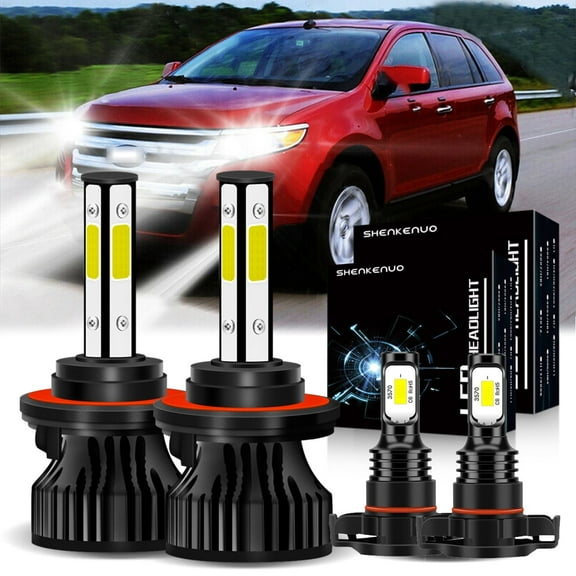 For Ford Mustang 2007-2012 LED Headlights Bulbs 9008/H13 LED High/Low Beam and 5202/ps24w Fog light 6000K White,4pcs