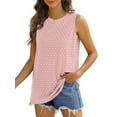 thumbnail image 5 of UVN Tank Tops for Women Summer Sleeveless Eyelet Blouse Casual Crew Neck Basic Tees, 5 of 9