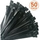 thumbnail image 2 of [50 piezas] Bridas reutilizables de nailon Canwn de alta resistencia, mini sujetacables flexibles, correas de nudo corredizo (negras), 2 of 4