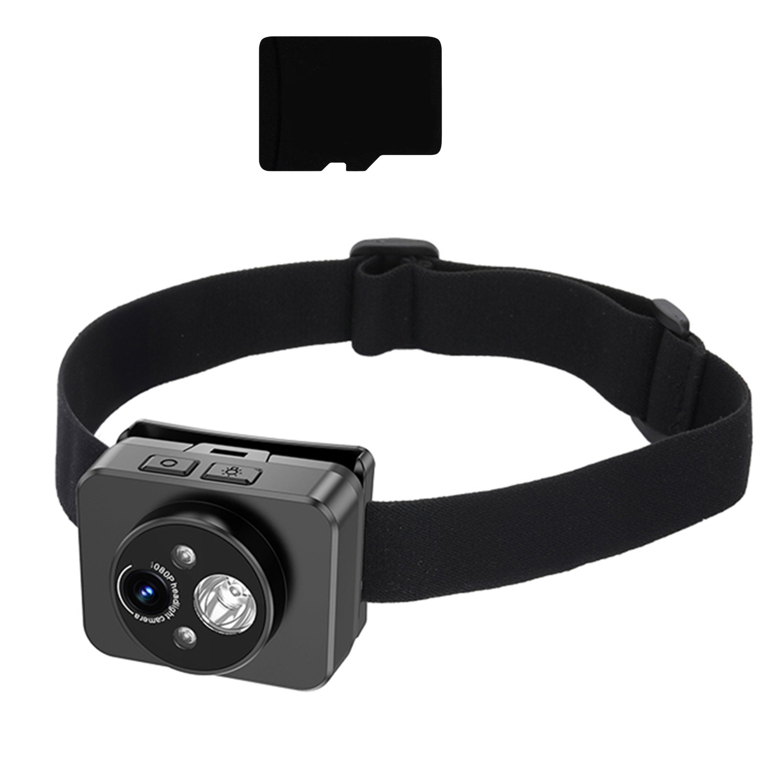 Action Camera with LED Light 1080P Video Recorder Headlamp Camera for Outdoor Enthusiasts Athletes Adventure Camera