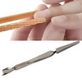 thumbnail image 4 of Nail Shaping Tweezers, Stylish Look Portable Cuticle Pusher  Double End  For Home Ruthenium Black, 4 of 8