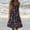 Black plus size boho midi dress a1, variant on Uscallm Women Summer Plus Size Round Neck Sleeveless Boho Color Block Flowy Midi Dresses for Beach Casual Vacation Party Sundresses, Pink 3XL