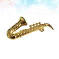 thumbnail image 2 of MasteelfCA Musical Instrument Decor Mini Instrument Toy for Home Kid Bedroom (Golden, Saxophone Pattern), 2 of 8