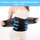 thumbnail image 3 of BOKIC - Faja lumbar para mujer y hombre, cinturón de soporte lumbar para aliviar el dolor lumbar, con 8 huesos de refuerzo, para escoliosis, ciática y hernia de disco (talla 04, negro-S), 3 of 5