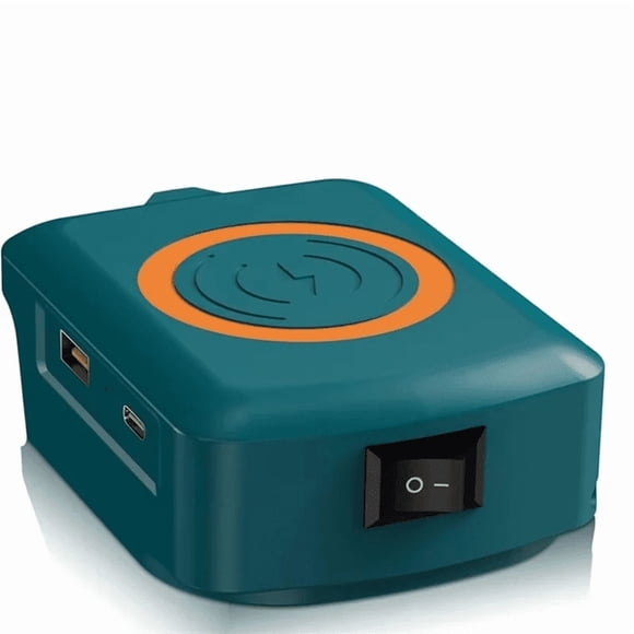Teléfono Inalámbrico Charger para Hitachi 18V Batería Li-ion Teléfono Charger con Puerto USB y Puerto TYPE C