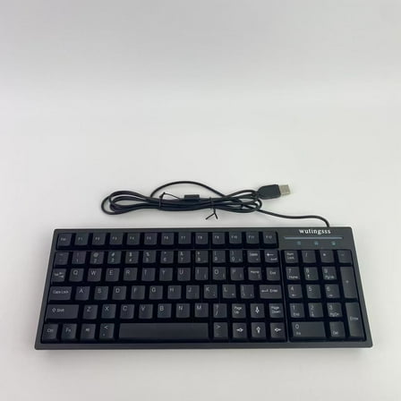 wutingsss Computer keyboards,Ultra-Slim Compact USB Wired Keyboard for PC,Windows 10/8 / 7 / Vista/XP (Black) (1PCS)