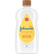 Johnson's Baby Oil, Mineral Oil Enriched With Shea & Cocoa Butter to Prevent Moisture Loss, Hypoallergenic, 20 fl. oz