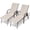 Beige, variant on Crestlive Products 2-Pack Outdoor Chaise Lounge Chair, 5‑Position Adjustable Patio Recliner, Black