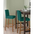 thumbnail image 2 of Dark Green Bar Stool Covers Set of 6, Modern Pure Dark Green Stretch Washable Bar Chair Covers with Backs, Removable Pub Counter Height Chair Cover for Kitchen Dining Room Cafe, 2 of 7
