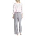 thumbnail image 2 of Hanes Women's Butter Knit 3/4 V-Neck Sleep Top and Pajama Pant Lounge & Sleep Set, 2 of 3