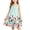 E025-Green, variant on Girls' Summer Bow Tie Sundress, Fashionable Printed Sleeveless A Line Dress, Casual Everyday Dress, Ages 3-8
