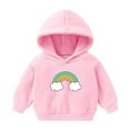 thumbnail image 2 of ibuvkizy Girls Fall Winter Hoodies Sweatshirt Christmas Long Sleeve Pullover Tops,Christmas Toddler Baby Boy's Girl's Hoodie Children's Casual Print Sweatshirt for the Baby Gift, 2 of 5