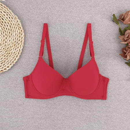 

Lingerie for women valentines day gifts naughty womens lingerie push up corset Women Solid Underwear Sexy Small Breasts Push Up Detachable Double Shoulder Straps Underwire Bra