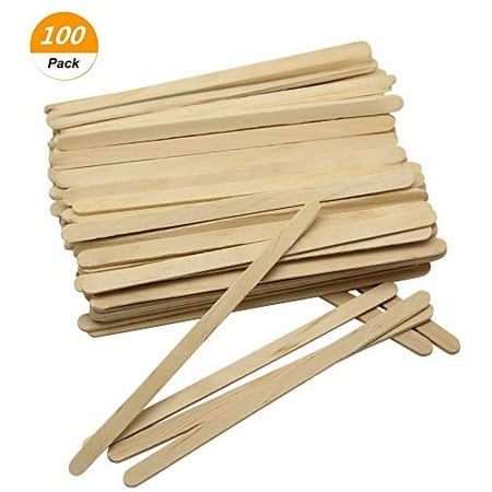 Selftek 100pcs Wooden Wax Applicator Spatulas Sticks Hair Removal