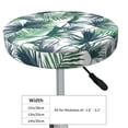 thumbnail image 2 of Palm tree_Green Round Bar Stool Seat Covers, Elastic Round Chair Cover Stool Seat Slipcover Bar Stool Cushions Round Pad for 12-14 inch, 2 of 5