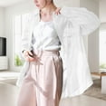 thumbnail image 2 of Women's Ice Silk Sunscreen Thin Drape Blouse Blouse Womens Long Sleeve Tops Womens Long Sleeve Tops, 2 of 4