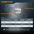 thumbnail image 6 of POWERTEC 50PK Threaded Inserts for Wood Furniture | Zinc Plated | 1/4”-20 Internal Threads | 11.9mm Length, QTI1002, 6 of 7