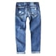 thumbnail image 4 of Pntutb Mujer Agujero Botón Cremallera Bolsillo Jeans Casual Denim Flares Pierna Ancha Pantalones Delgados Pntutb Pntutb-7468, 4 of 5