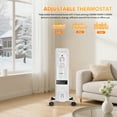 thumbnail image 2 of 1500W Oil Filled Radiator Heater, Electric Portable Space Heater with Adjustable Thermostat 3 Heat Settings and Overheat Protection, 2 of 7