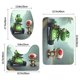 thumbnail image 3 of Yoshi Juego de 3 alfombras de baño de coral fleece: tapete de baño + alfombra de inodoro en forma de U + funda de tapa de inodoro en forma de O, 3 of 6
