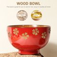 thumbnail image 4 of Creative Wood Bowl for Home Use Couple Storage Bowl Hotel Use Bowl Rice Bowl, 4 of 8