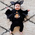 thumbnail image 2 of Baby Boy Halloween Outfit My First Halloween Footie Pjs Pumpkin Role Play Hoodie Romper Jumpsuits Girl Baby Clothes Black 6 Months-12 Months, 2 of 7