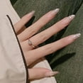 thumbnail image 3 of Uñas postizas de ataúd francés para mujer, cubierta brillante, uñas postizas de bailarina, puntas de uñas postizas acrílicas DIY, 24 Uds. Zhivalor Uñas Postizas y Decoración, 3 of 5