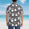 thumbnail image 4 of Balery Cute Chicken Camisas hawaianas de manga corta para hombre, camisas playeras de corte holgado, camisas de vacaciones con botones,Small, 4 of 7