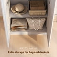 thumbnail image 4 of Armoire Garde-Robe Style Ferme avec Portes de Grange - Armoire Penderie Effet Bois Blanc 32 Pouces pour Rangement et Organisation de Chambre - Tringle Incluse, 4 of 7