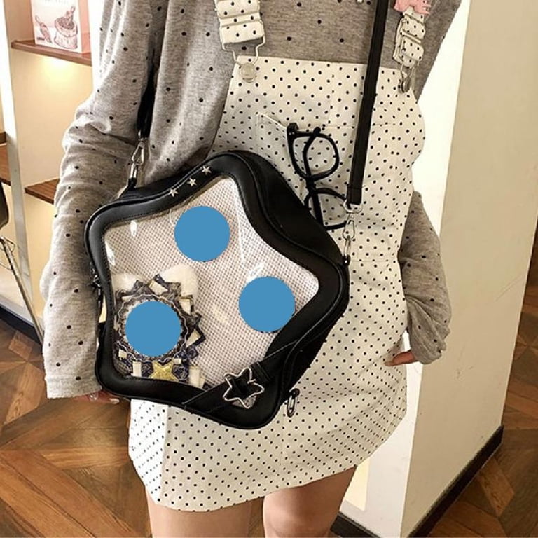 ROZYARD Star Shaped Ita Bag Pins Display Crossbody Bags PU
