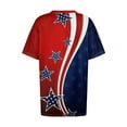 thumbnail image 5 of ADSSDQ Plus Size Womens Clothing Casual Summer V Neck Shirts Work Tops For Women 4Th Of July Independence Day Tee Shirt Tops Short Sleeve Y2K Tunic Tops Fall Fashion 2024 Red 4XL, 5 of 7