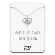 Dog Paw Necklace – Heart Shaped Paw Pendant for Women – Cute Dog Lover Charm with Message Card