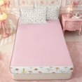thumbnail image 4 of Manfei Rustic Wildflower Zipper Full Size Comforter Sets with Fitted Sheet and 2 Pillowcases,Cottagecore Blossom Zipper Bedding Set,Reversible, 4 of 7