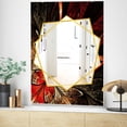 thumbnail image 5 of DESIGN ART Designart 'Fractal Flower In Yellow and Red' Traditional Mirror - Frameless Printed Wall Mirror 23.7in.x31.5in., 5 of 5