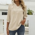 thumbnail image 2 of Blusa con cuello alto y estampado floral para mujer - Poliéster, corte holgado - Casual de primavera/verano - S-XXL, 2 of 5