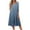 A017-Dark Blue, variant on SAATLERI Women's 3/4 Sleeve Midi Dress Casual Round Neck Summer Dresses A Line Floral Print Curvy Dress with Pockets