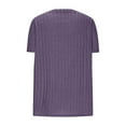 thumbnail image 4 of HAiming Womens Summer Tops Short Sleeve Solid Round Neck Knitted Tshirts Plus Size Casual Loose Tunic Blouses, 4 of 6
