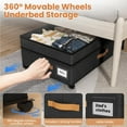 thumbnail image 4 of Under Bed Storage with Wheels, 2Pack 72L XXL Closet Organizers and Storage Bins Large, 10 in Higher Adjustable Storage for Underbed With Handles,Under Bed Drawer for Shoes, Clothes, Blankets，Black, 4 of 12