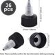 thumbnail image 2 of 36 tapones exprimibles para botellas 24/410, tapones de rosca naturales, tapones de repuesto negros, tapas dispensadoras de botellas con tapa de rosca, tapones de repuesto para botellas., 2 of 9