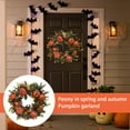 thumbnail image 6 of Fall Wreath For Front Door Decoration, Artificial Pumpkin Maple Leaf Peony Berry Handmade Vine, 45Cm Size Construction Thanksgiving Festive Gift For Family Friends, 6 of 8