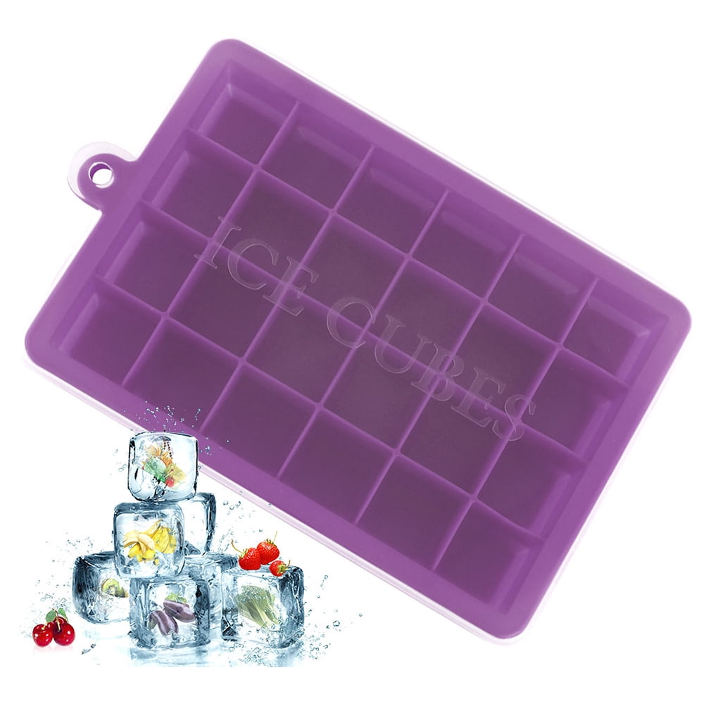 Willstar Ice Cube Mold Silicone Ice Cube Tray with Lid Ice Cube Tray